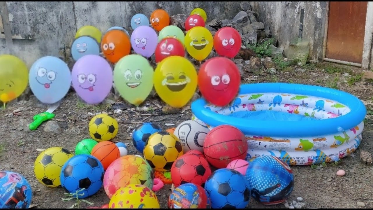 Wow !! Seru,Memecahkan Balon & Mengumpulkan Bola Bola Besar & Kecil,Bola Warna Warni & Bola Karakter