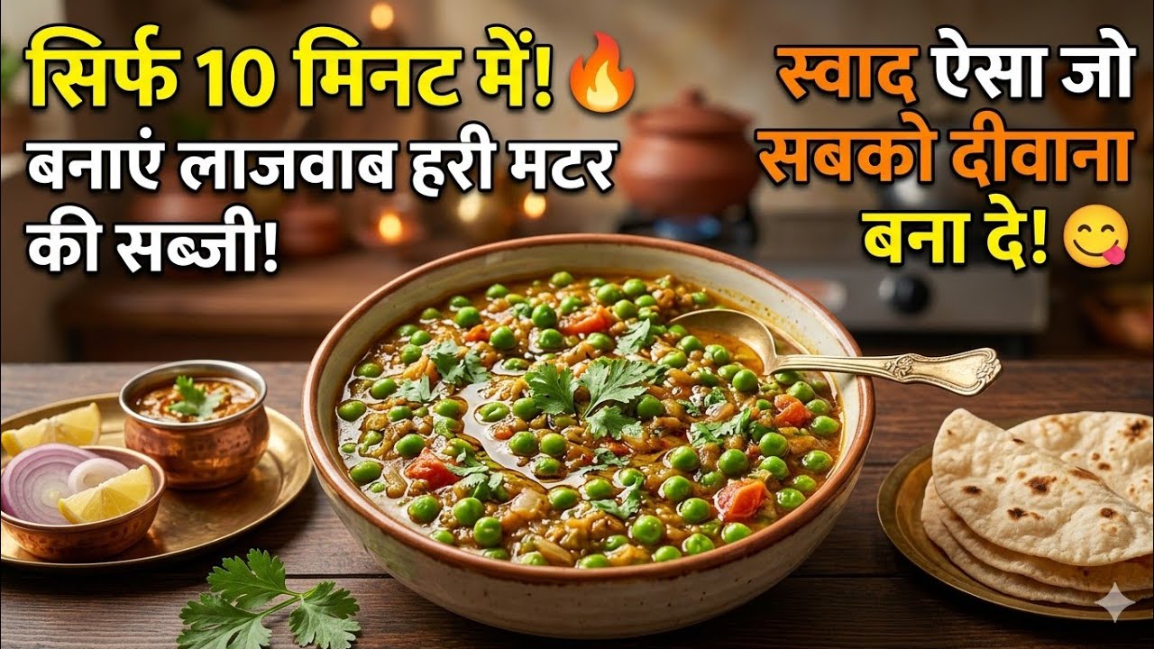 हरी मटर की सब्जी ऐसे बनाए की खाने वाले बार बार पूछे🤤 like and subscribe Radhe radhe 🙏#trending#vlog 