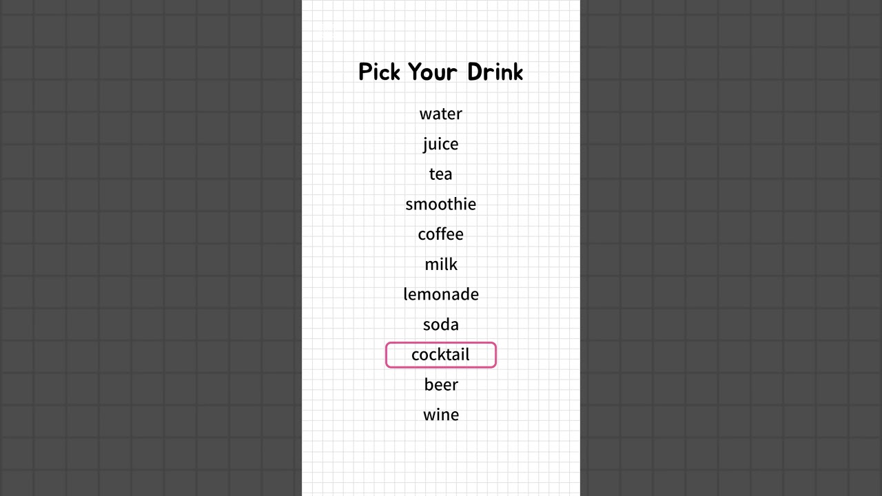Learn English: Pick Your Drink#english #england #englishonline #englishforfree #LearnEnglish