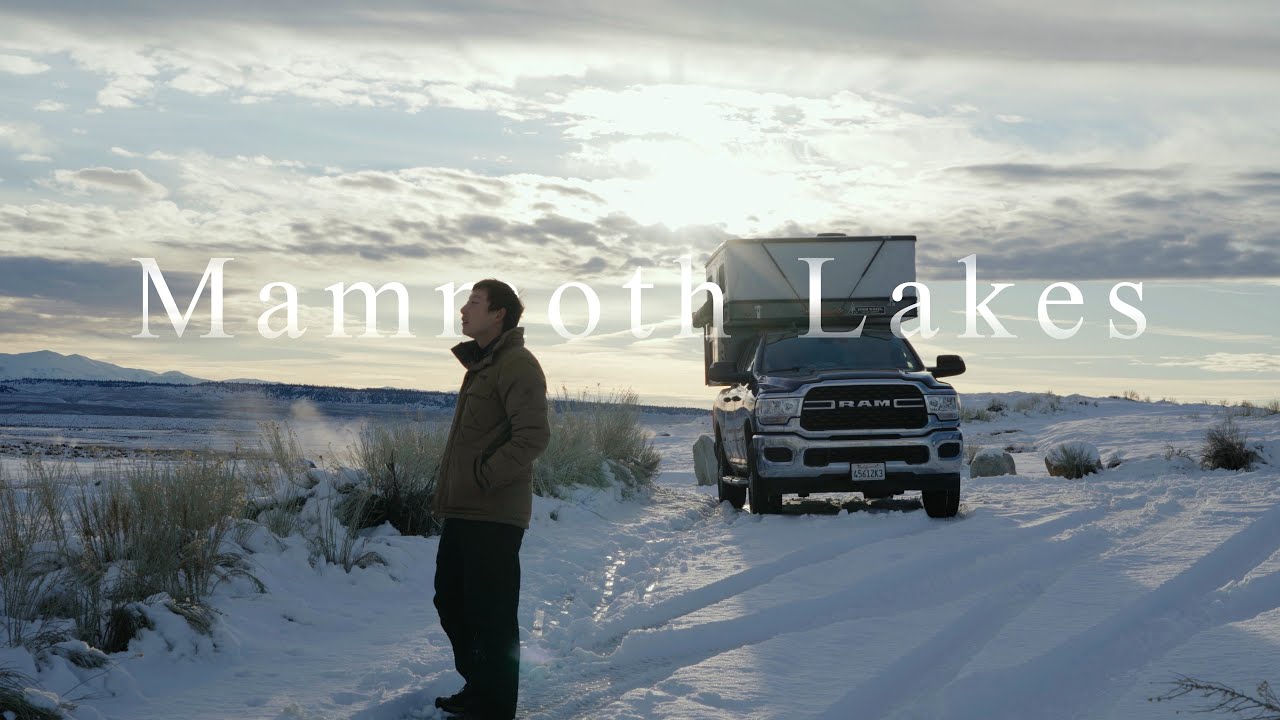 Camping in HEAVY SNOW | Best Hot Spring Campsite in Mammoth Lakes, California