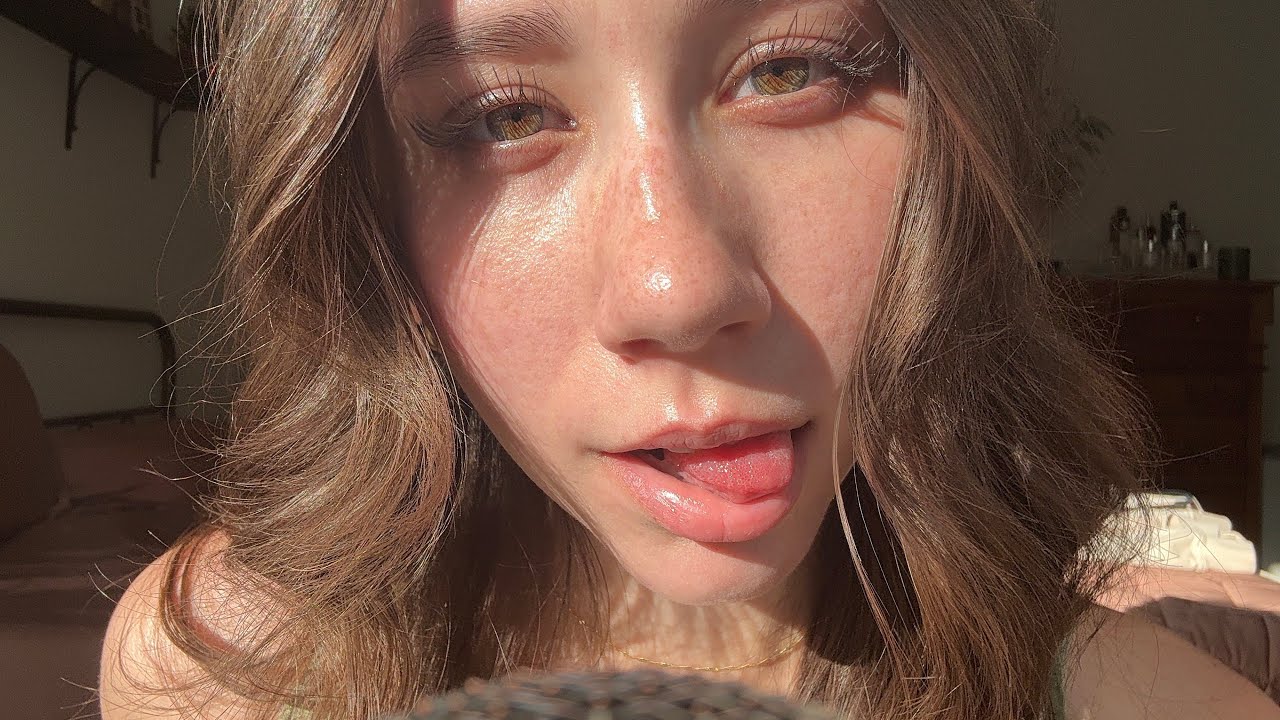 ASMR | Inaudible Whispering and Mouth Sounds (with Mic Brushing and Visuals)
