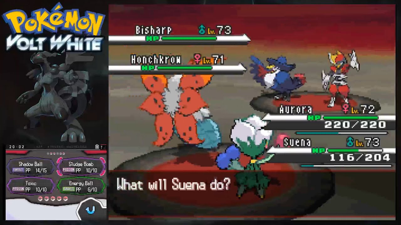 Pokemon Volt White Elite Four Battle - Romhack by Drayano60