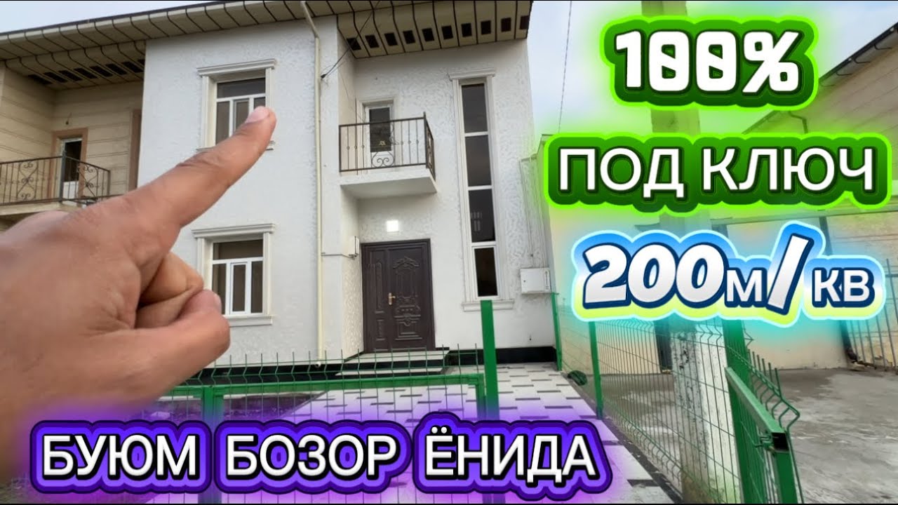 Урганч Шахар Буюм Бозор ёнида Янги 100% Тайёр Ховли сотилади 200м/кв :93-869-11-11