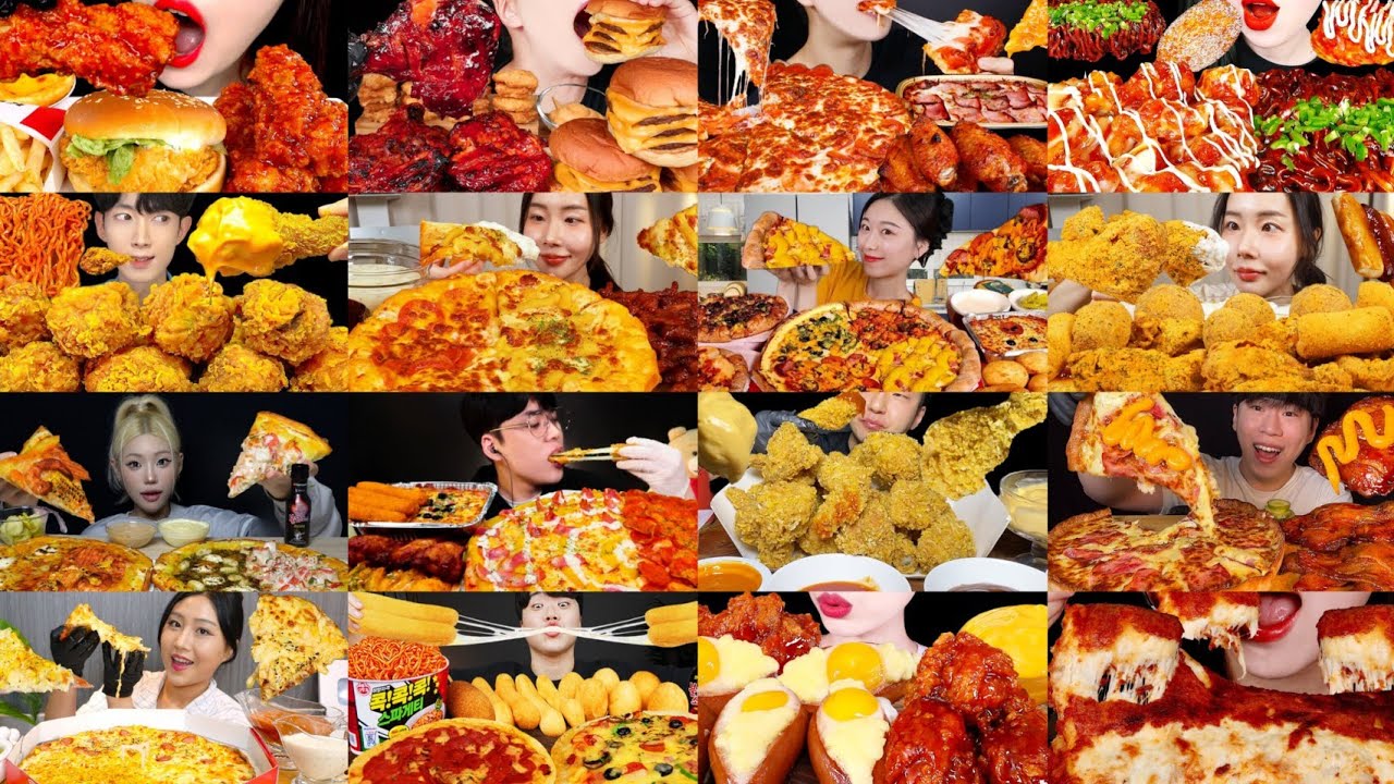 2× SPEED EATING SOUND | MASSIVE FRIED CHICKEN, PIZZA, BURGER & CHEESY FOOD MUKBANG COMPILATION 