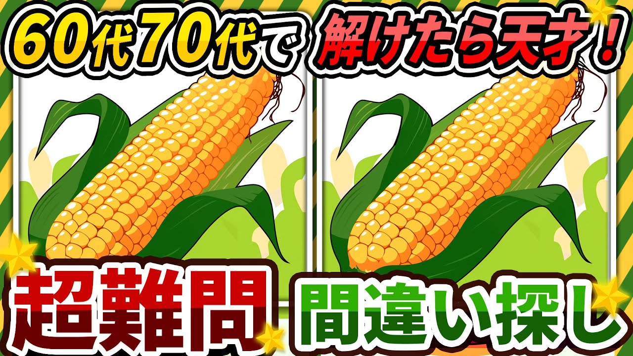 【間違い探しクイズ】⚠️むずかしいのイラスト編！脳活＆脳トレにおススメ無料ゲーム【アハ体験有り】#307