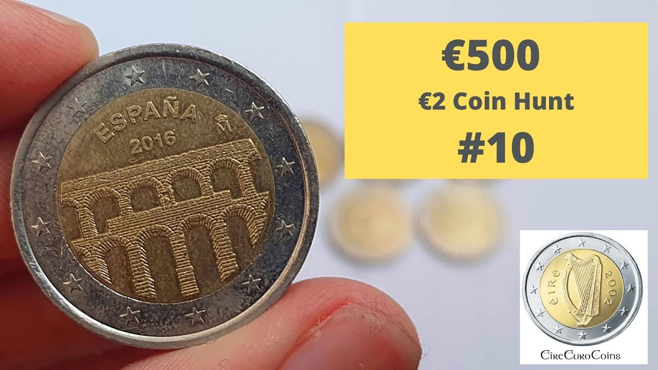 Памятная монета номиналом 500 евро и 2 евро. Охота №10