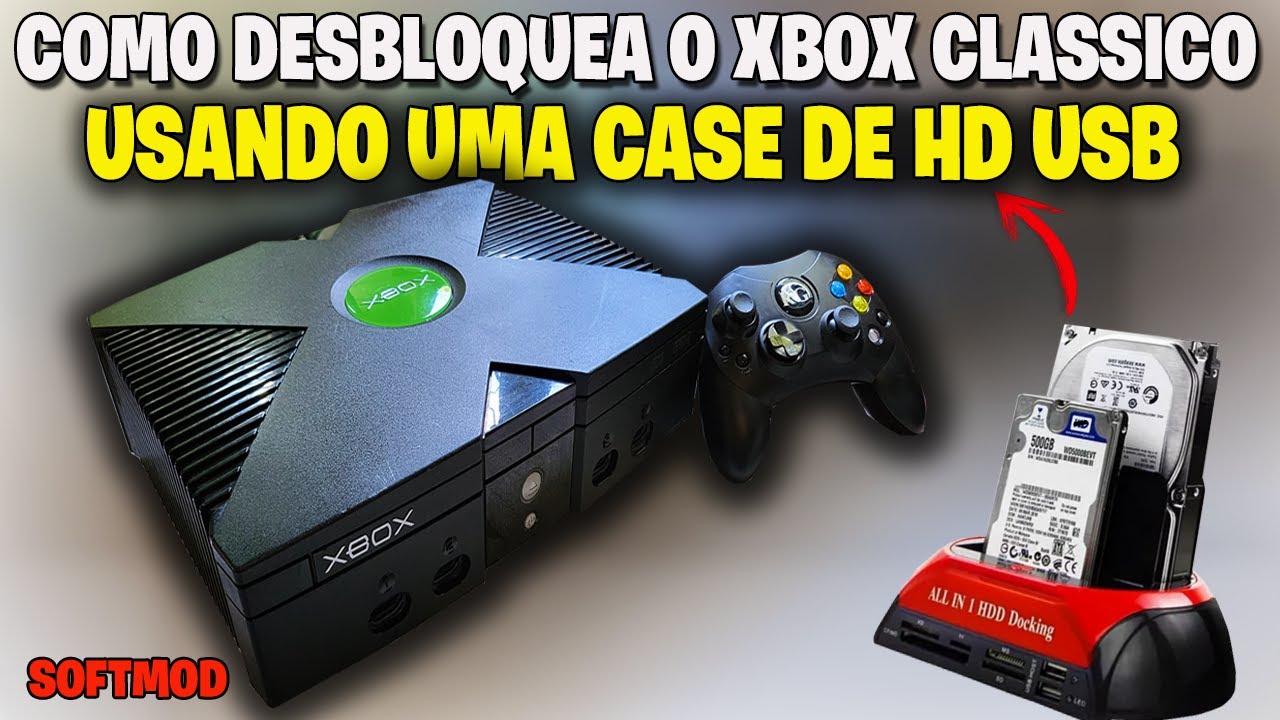 COMO DESBLOQUEAR O XBOX CLÁSSICO (SOFTMOD) COM UMA CASE USB SEM PRECISAR DE OUTRO XBOX