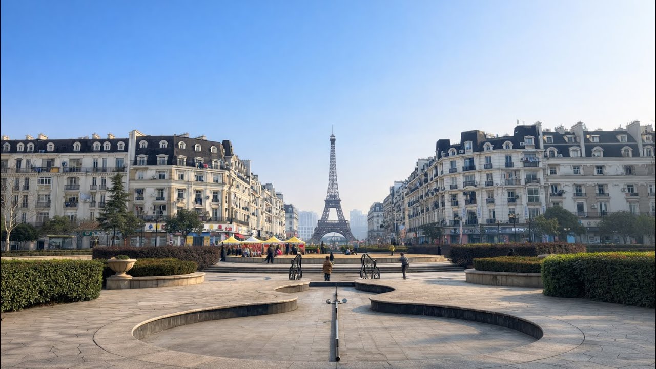 The Eiffel Tower in China Is Not What I Expected | 4K | Ambient Sound