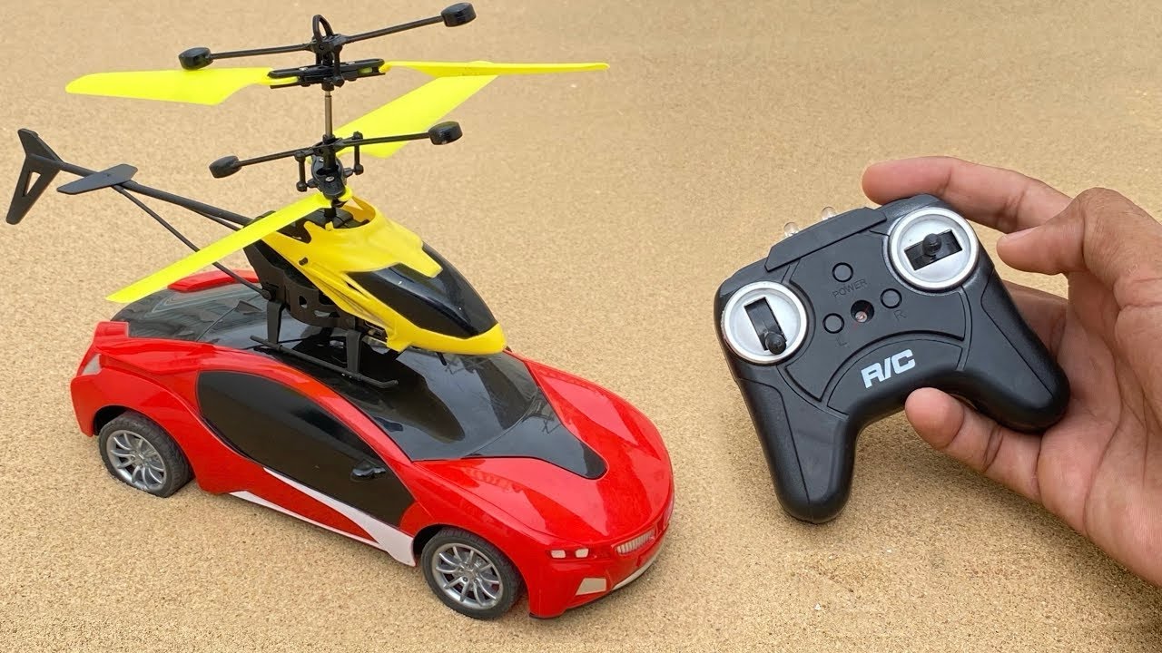 Flying RadioControl RC Helicopter and 3D Light RC Car with a380 Model Airline Unboxing and Testing 😍