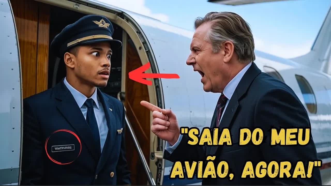 Bilionário expulsa PILOTO negro da aeronave — e entra em pânico ao ver o nome dele no crachá!