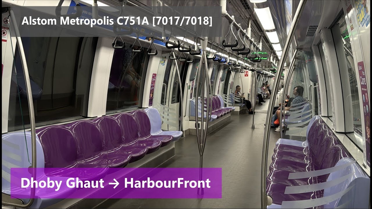 [NEL] SBST Alstom Metropolis C751A – 7017/7018: Dhoby Ghaut → HarbourFront