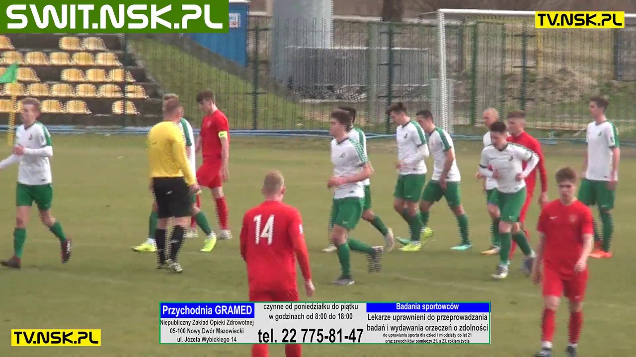 tv.nsk.pl 2019-03-24 MKS Świt II Nowy Dwór Maz. - Escola Varsovia Warszawa 4:1 (1:0) Maciejewski 2:0