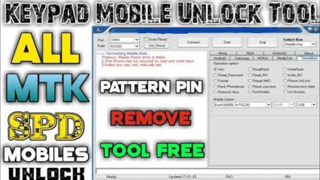 🔥All China MTK SPD Keypad Phone Password Unlock Flashing Read Tool | How To Unlock Keypad phones