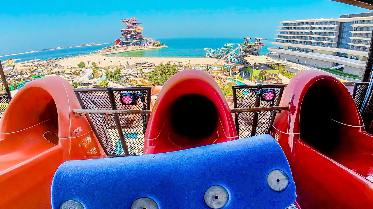 Crazy Mat Racer Start POV at Meryal Waterpark Qatar | Distillers