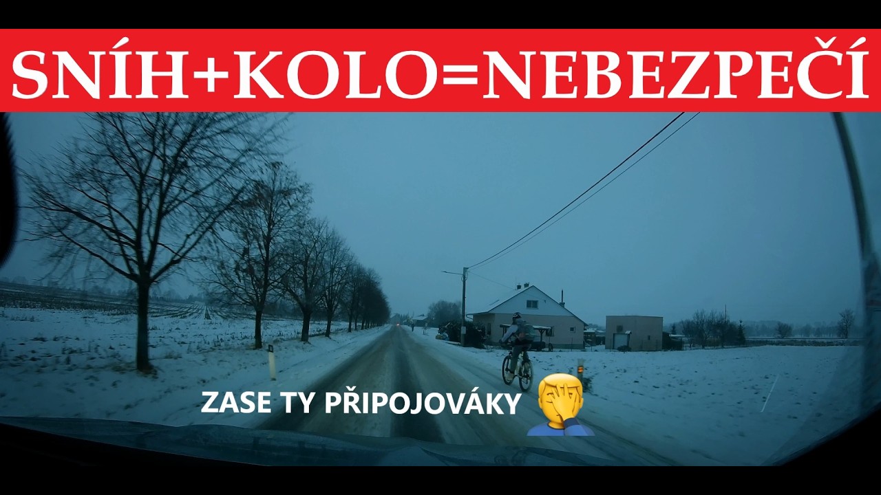 4K 🚘 dashcam - sníh+kolo=nebezpečí - DÍKY ZA ODBĚR a LIKE