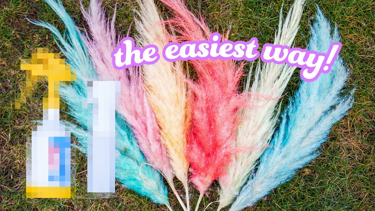 How to Dye Pampas Grass FAST & EASY ✿ Beautiful Wedding Decoration