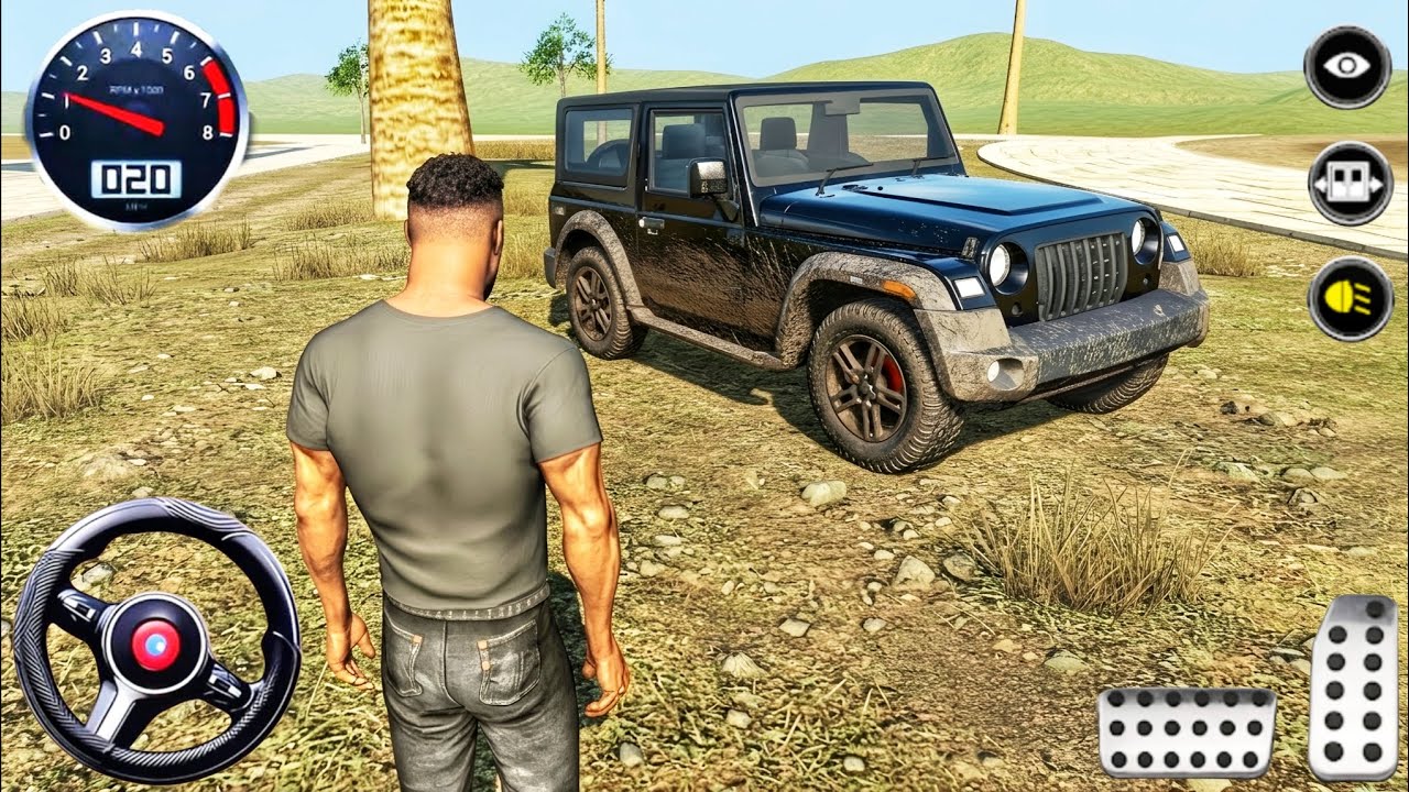 Indian Jeep Wala Game 3D: Mahindra Thar Off-Road Driving Gameplay - Android Gameplay 
