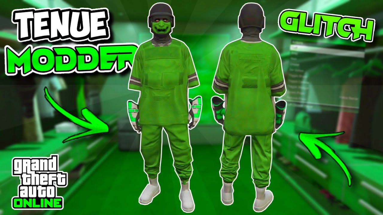 ✔AVOIR UNE TENUE MODDER VERTE (Jogger Vert, Bras Invisibles...) | Gta 5 Online !