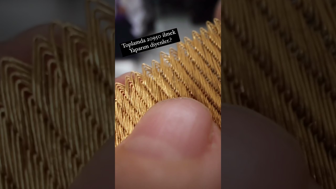 Yaparım diyenler? Toplamda 22950 ilmek..Altın iple ilmek ilmek &ouml;r&uuml;yorlar Trabzon Hasırını #shorts