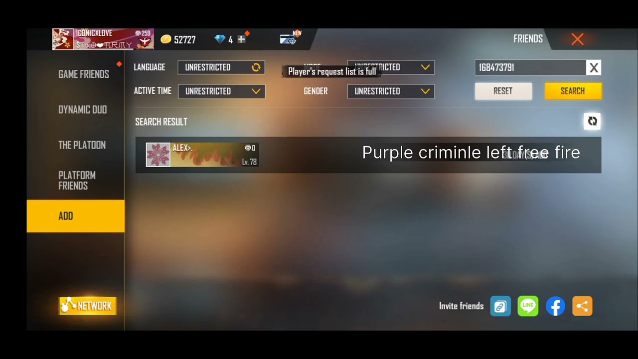 Purple criminle left free fire😢😟#oldplayer@TotalGaming093 @GyanGaming