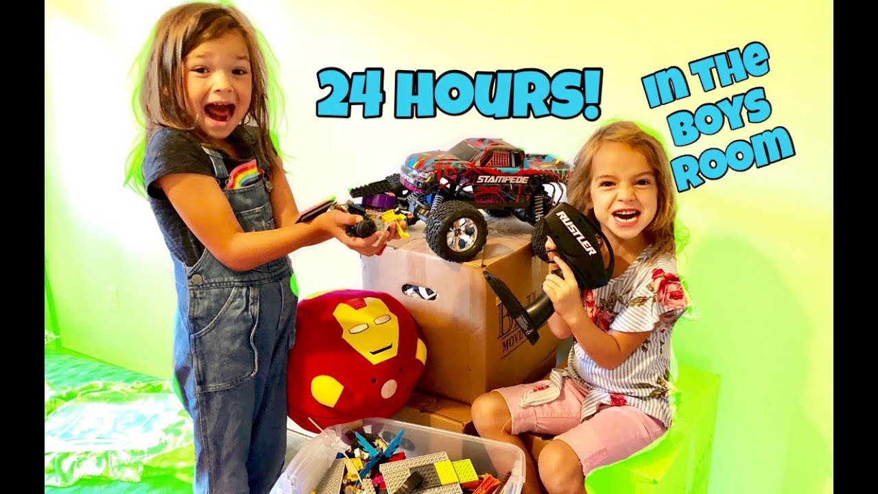 24 HOURS overnight in MY BROTHER'S ROOM! Stinky and smelly boys!