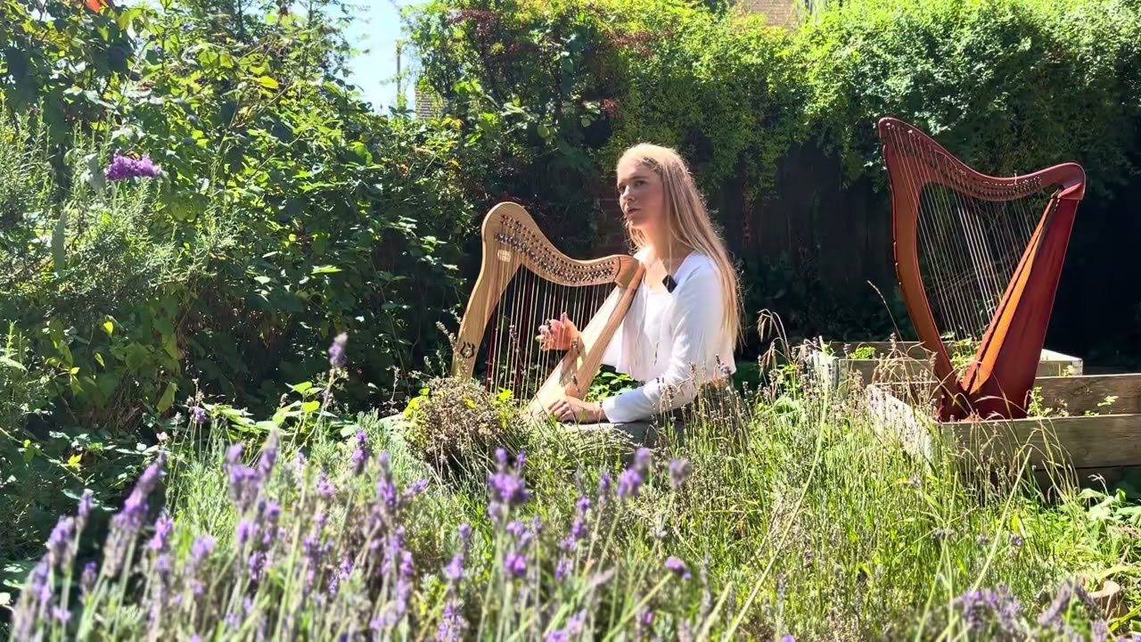 20 minutes of healing harp worship from the garden 🌷 🌺🌸
