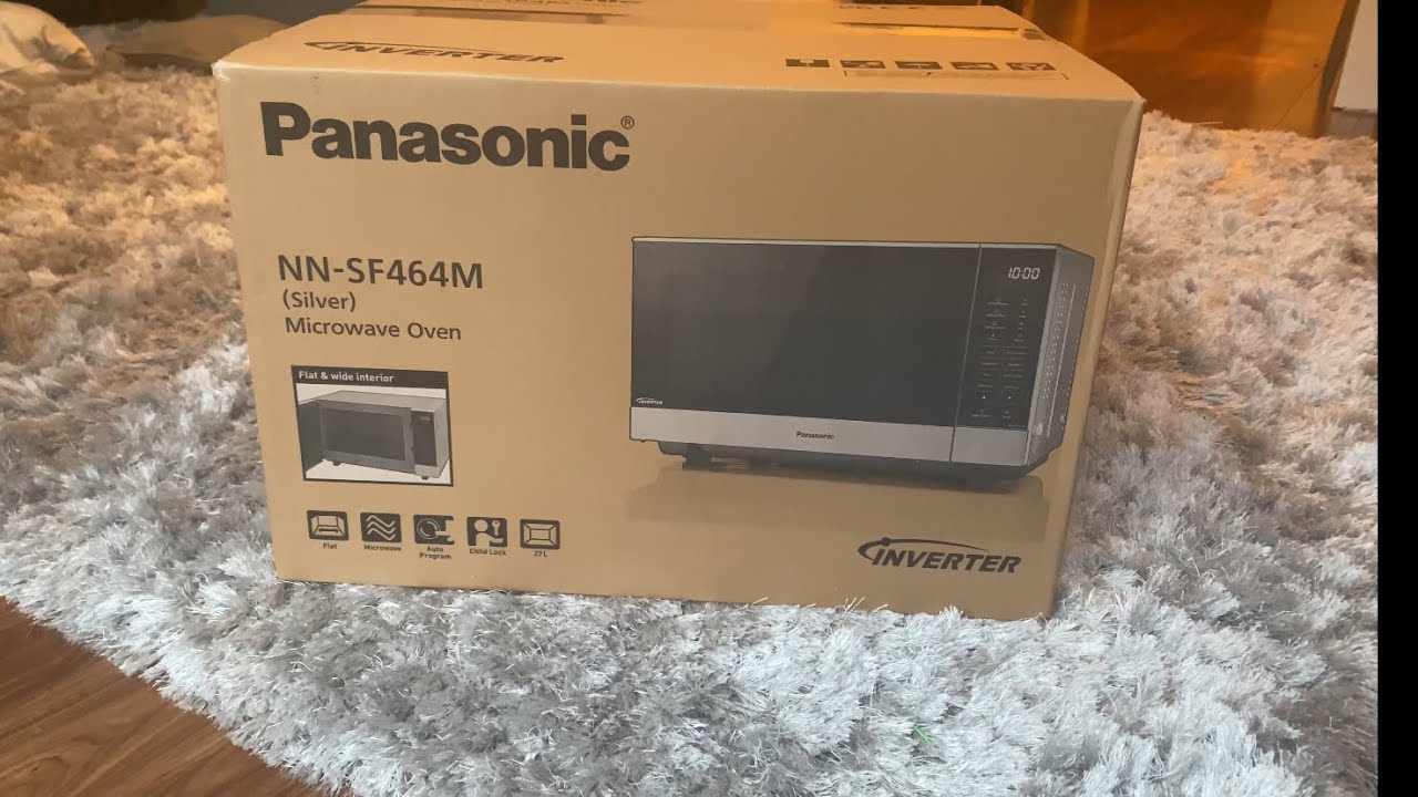 Panasonic NN-SF464M (Silver) microwave oven unboxing.