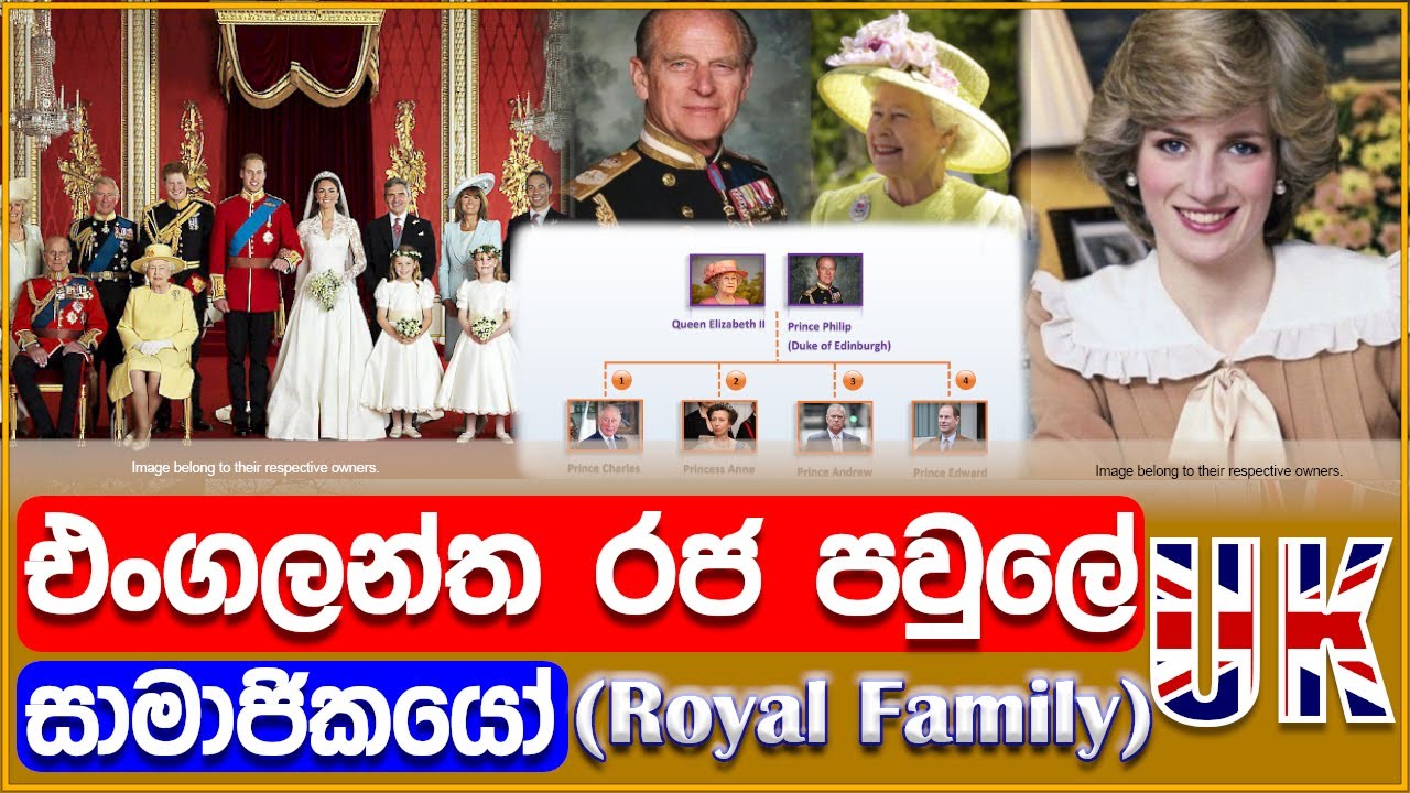 Members of the Royal family | England Royal family explain in Sinhala | England Queen Elizabeth