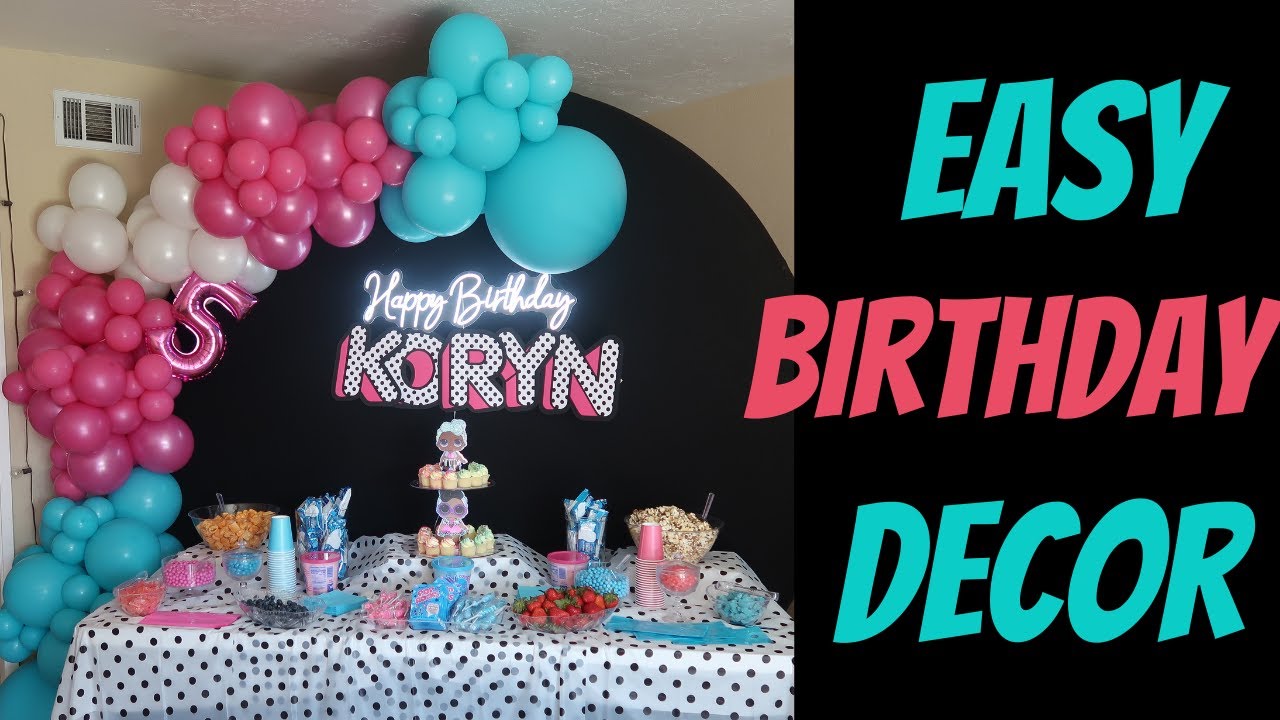 LOL surprise doll theme birthday party | Time-lapse DIY balloon Decorations for girl