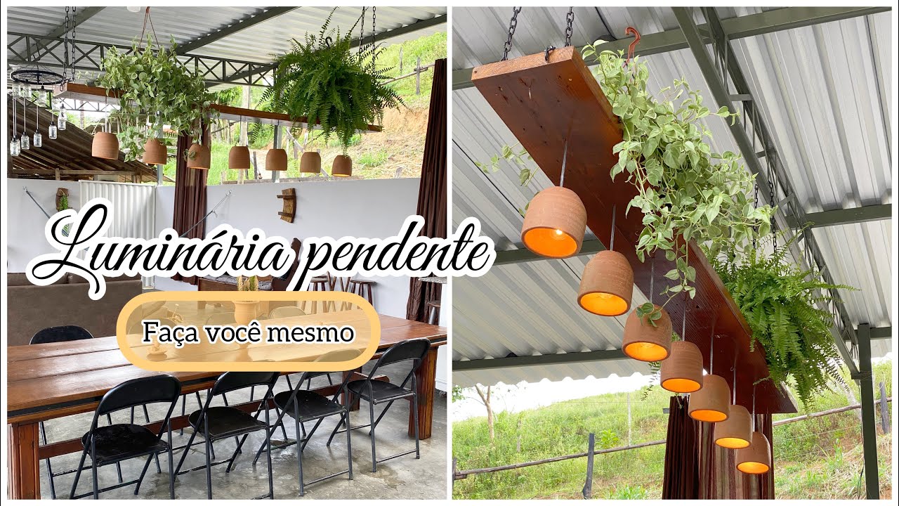 Faça você mesmo | luminária pendente estilo rústico .