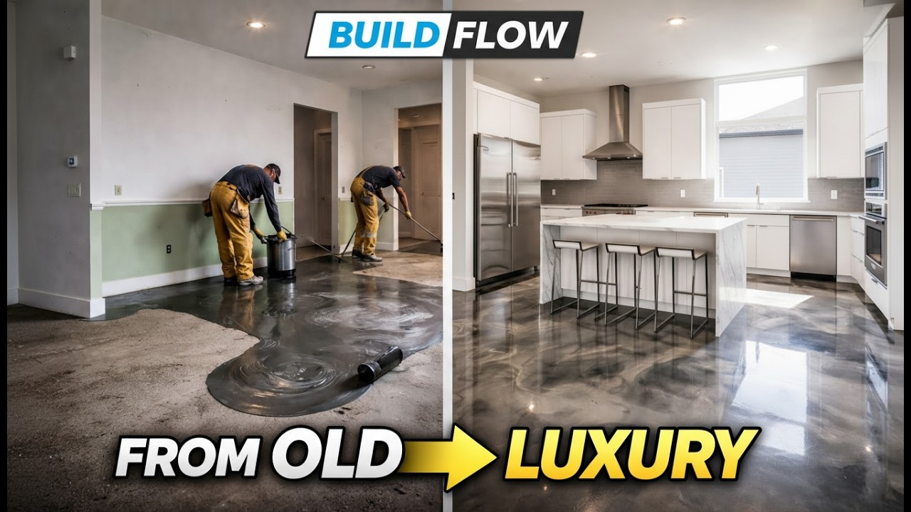 INSANE Kitchen Transformation – From Outdated to Luxury Epoxy Floor