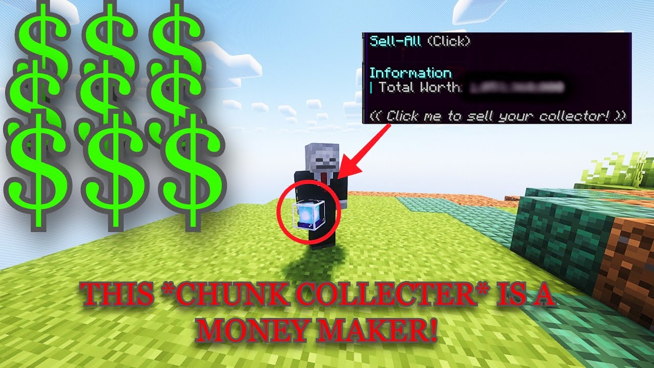 THIS *CHUNK* COLLECTER MADE ME SO MUCH MONEY! (Minecraft Skyblock)