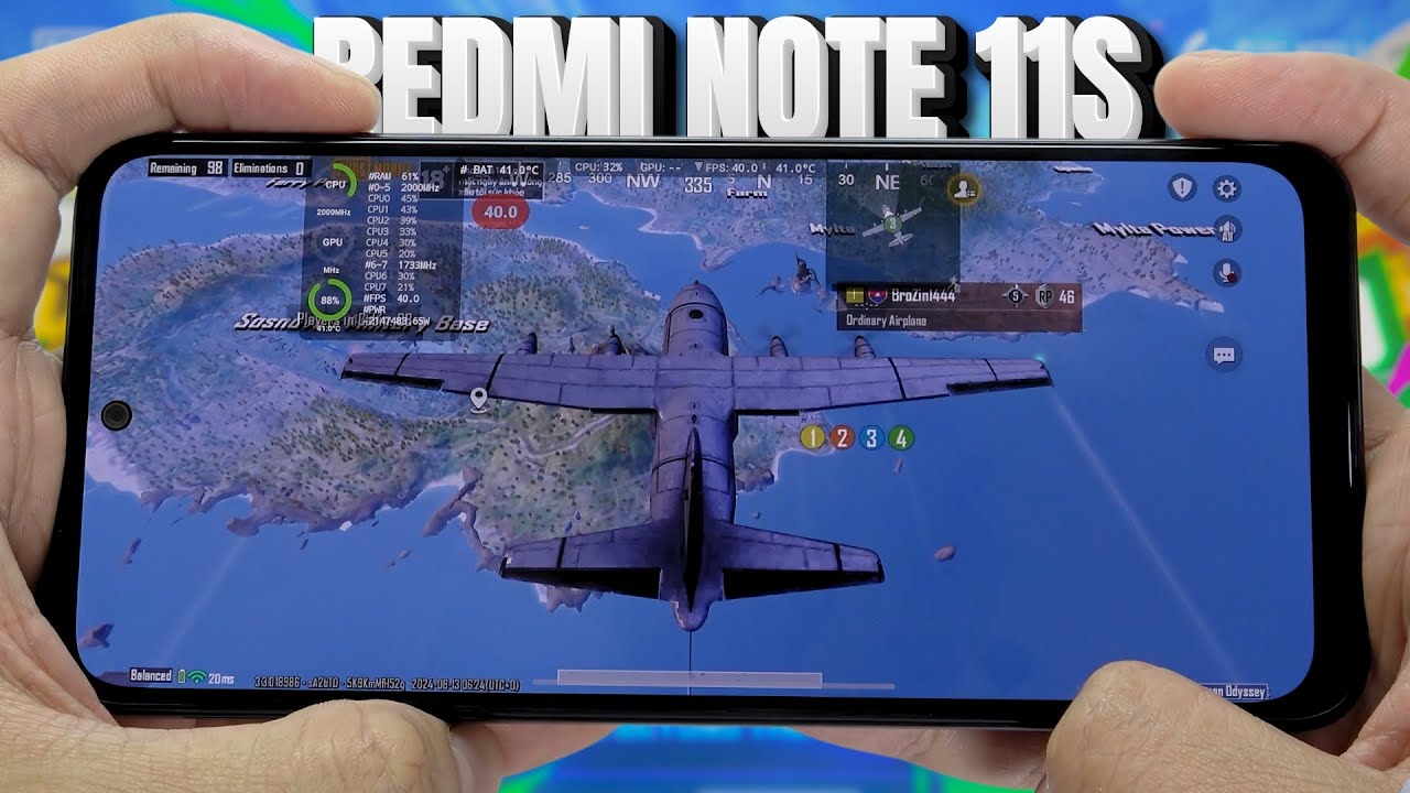 Xiaomi Redmi Note 11s test game PUBG Mobile 2024