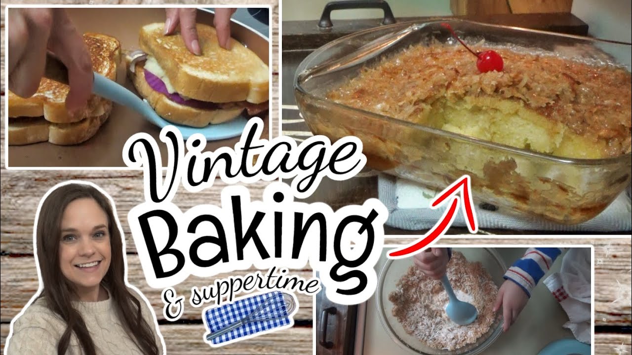 SUPER Moist Lazy Daisy Cake & Texas Patty Melts | Vintage Cooking