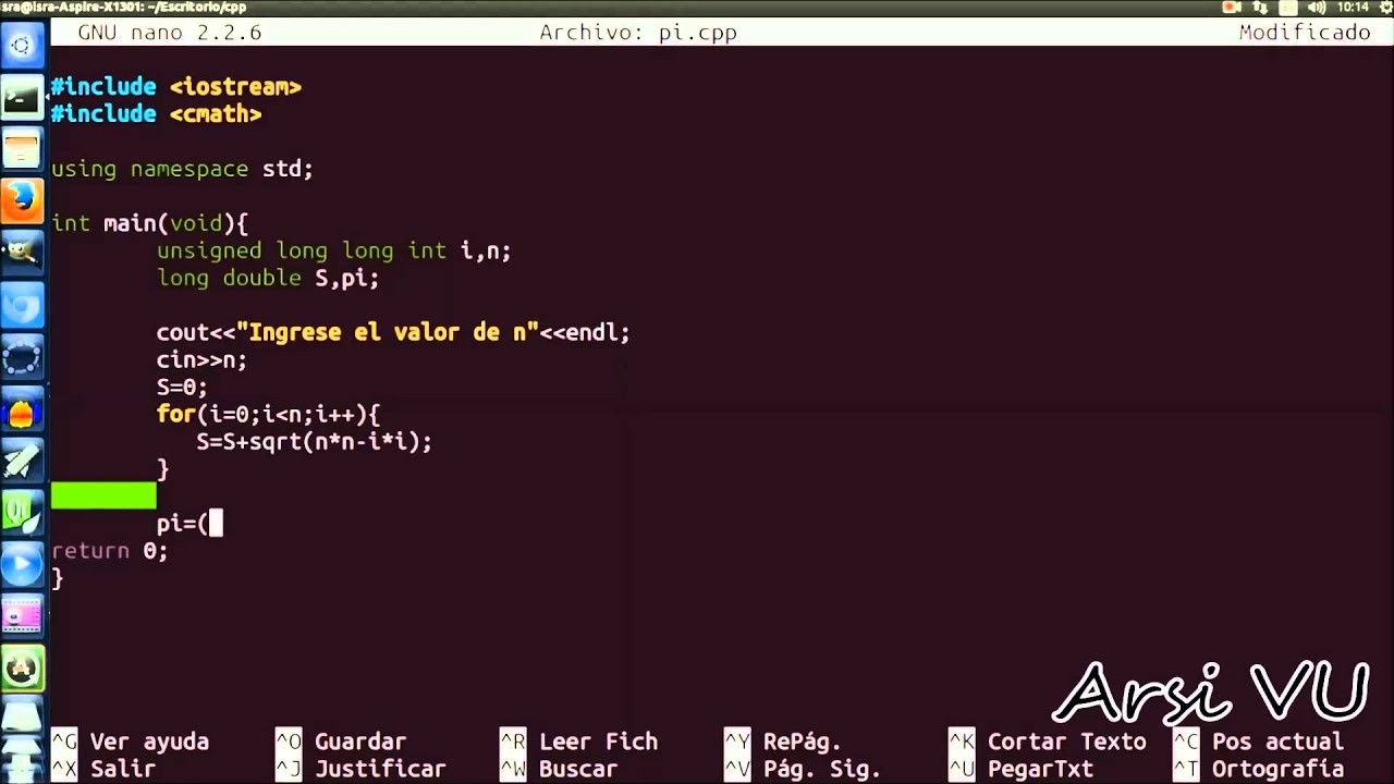 Aproximando el valor de π  con C++