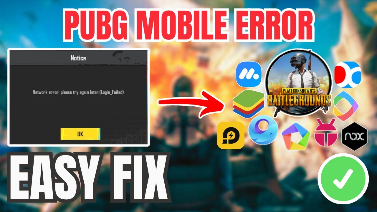 PUBG Mobile How To FIX Network error, login failed in Gameloop, BlueStacks All Android Emulator 2026
