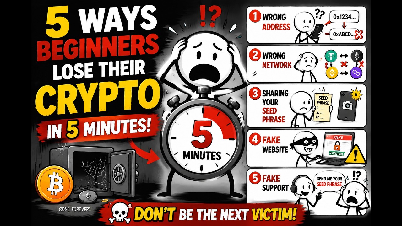 Ep11: 5 Ways Beginners Lose Their Crypto in 5 Minutes