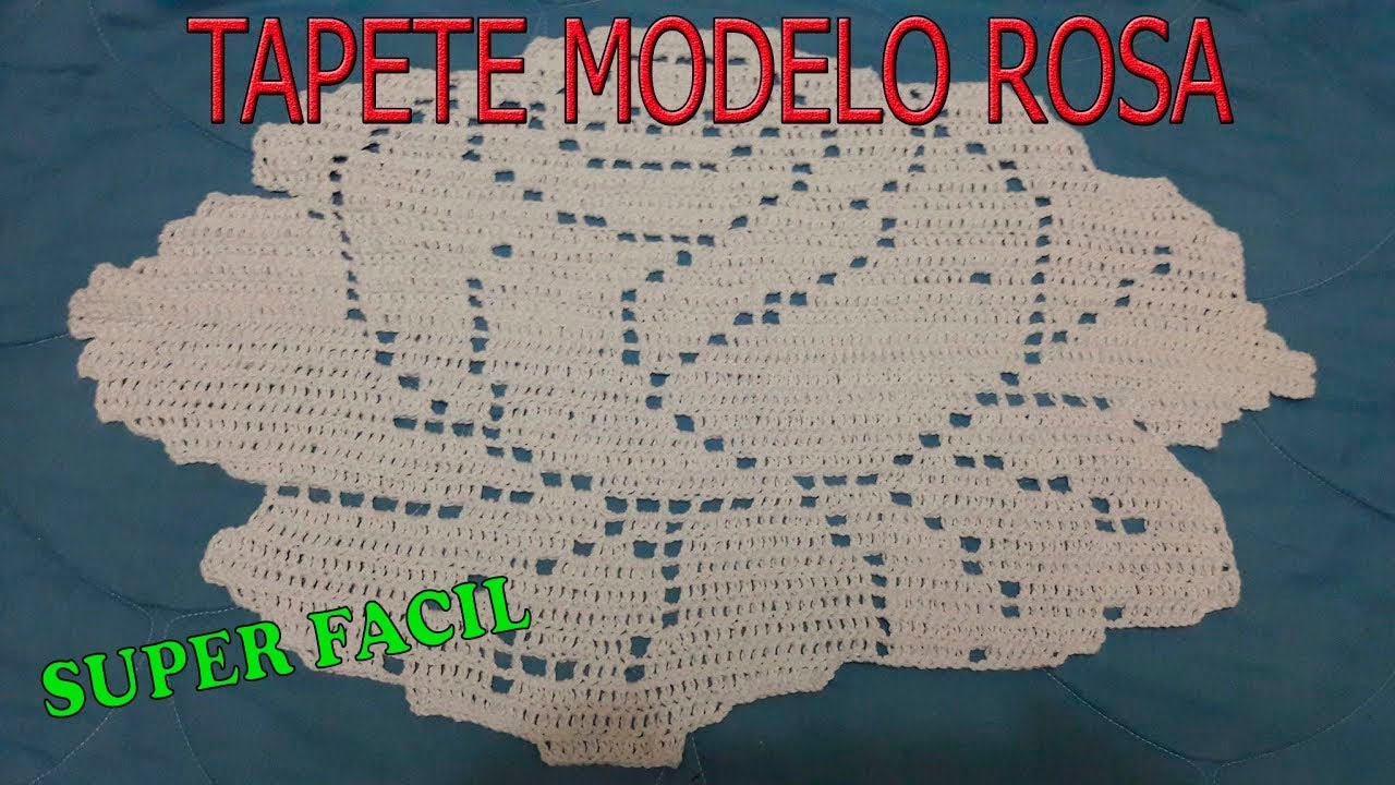 PASSO A PASSO FINAL DO NOSSO TAPETE MODELO ROSA FEITO SEM GRÁFICO