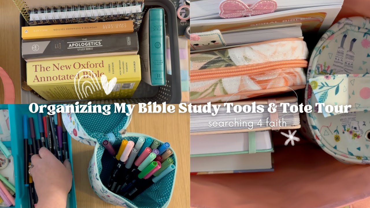 Organize My Bible Study Tools With Me & Bible Study Tote Tour