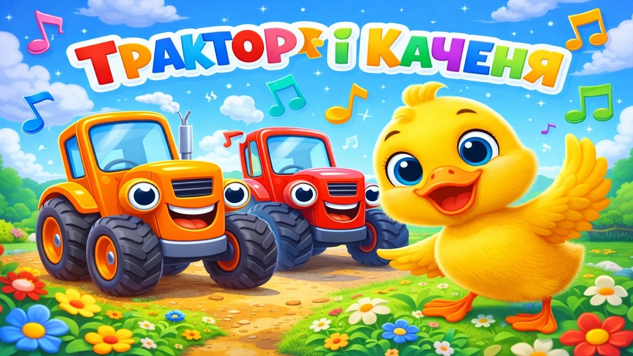 Їде трактор — Друн Друн! | Пісенька для малюків .Тракторець