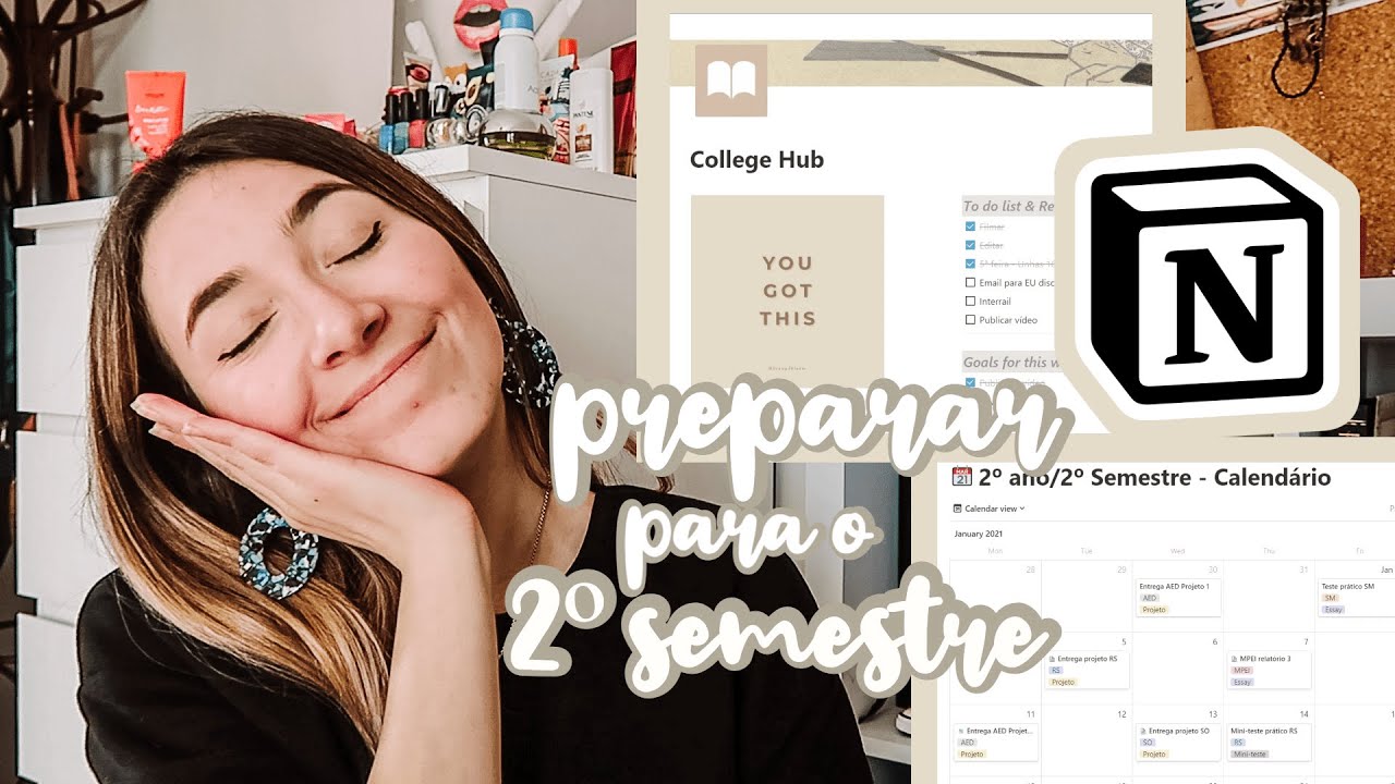 NOTION! PRODUTIVADE e ORGANIZAÇÃO com esta app! + template | Início do 2º semestre | Mary Channel
