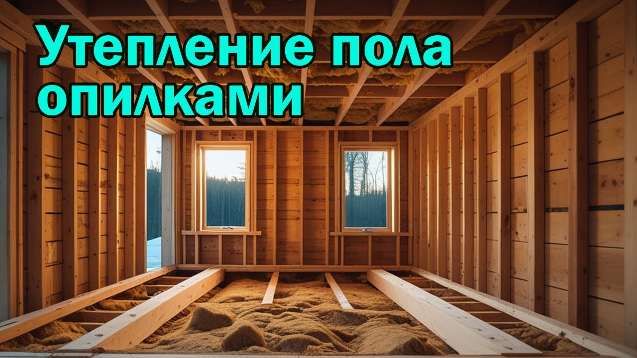 Утепление пола опилками