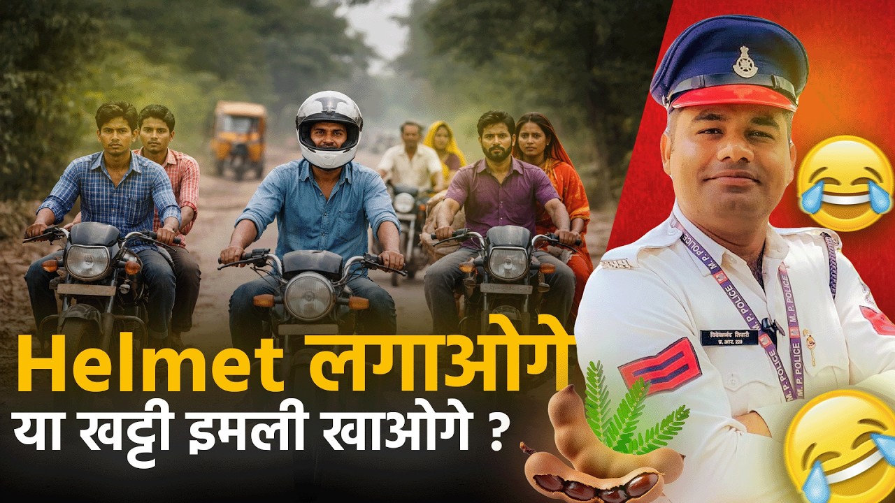 Helmet लगाओ नहीं तो खट्टी इमली खानी पड़ेगी! 🏍️ Traffic Vlog in Village