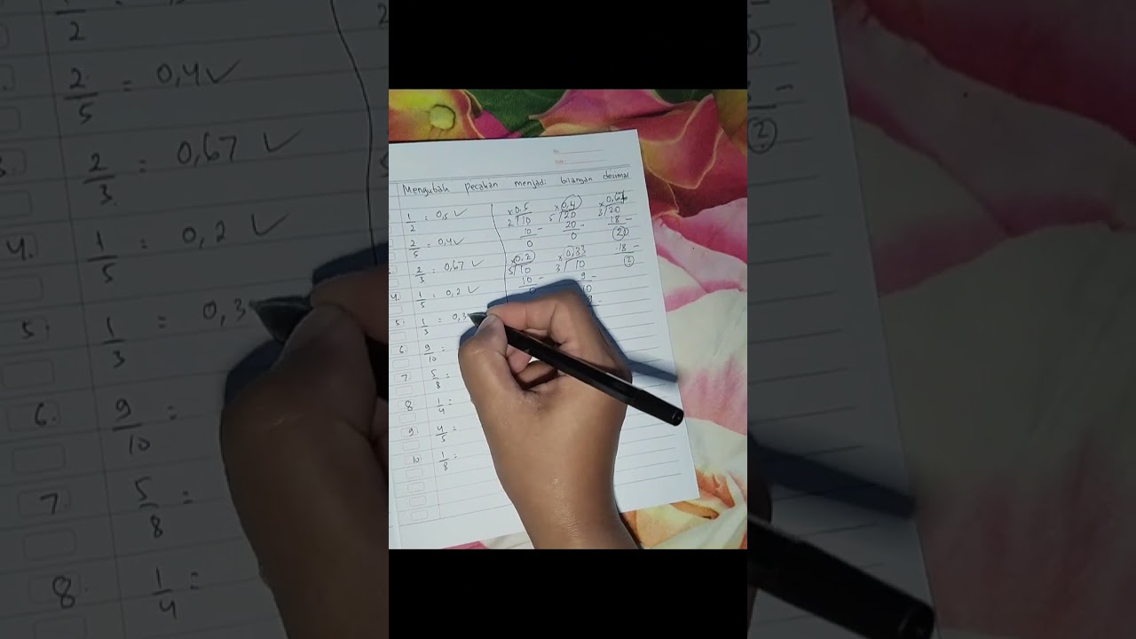 Mengubah Pecahan Biasa Menjadi Bilangan Desimal_kelas 4,5,6