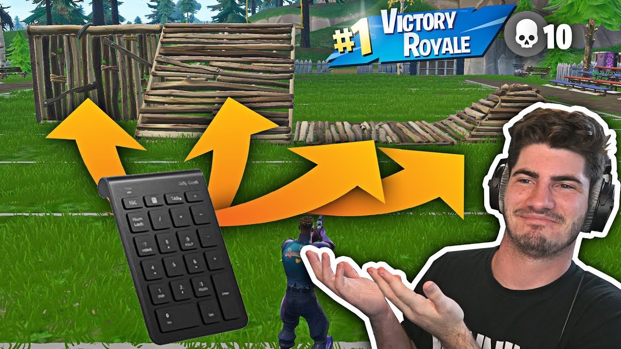 Fortnite win while building with the Number Pad...