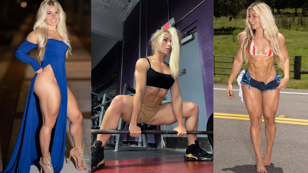 Carriejune Anne Bowlby ( Miss Carrie June) hardcore workout compilation - legs, booty, glutes 2022
