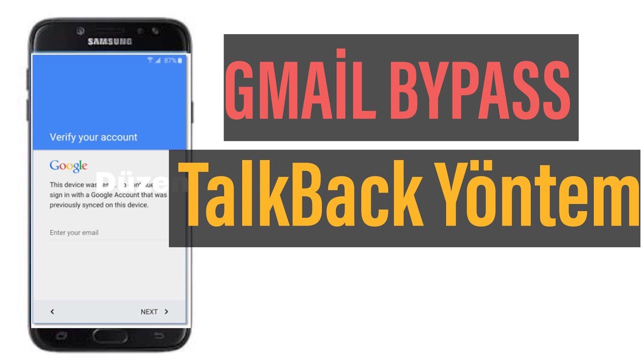 Samsung Gmail Bypass TalkBack Yöntem | Format Sonrası Gmail Kaldırma