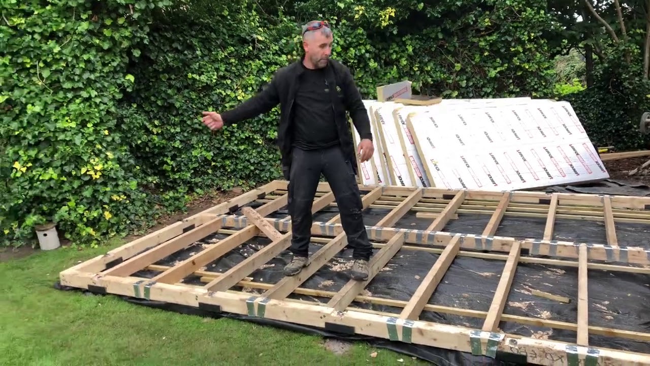 Garden office base frame work