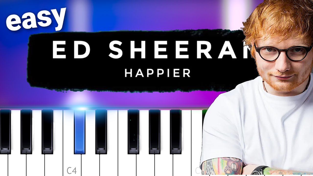 Ed Sheeran - Happier | EASY PIANO TUTORIAL