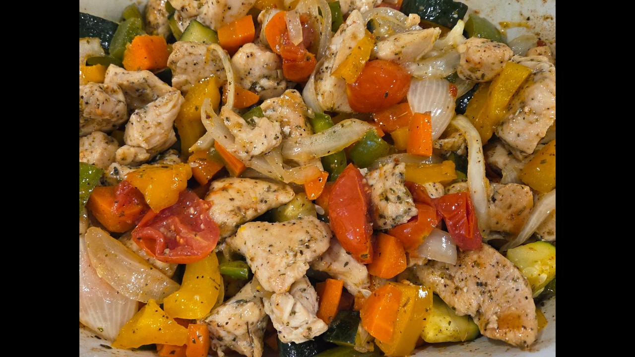 EASY & FAST Baked Veggies & Chicken